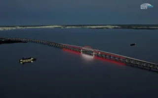Керченский мост подсветят в цвета российского флага (фото)
