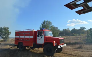 В районе садового товарищества «Сапун-гора» произошёл пожар