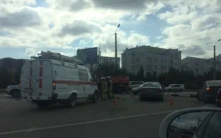 Тройное ДТП на Меньшикова: бензовоз и две иномарки