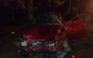 В Севастополе авто перевернулось и врезалось в дерево