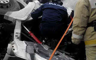Под Ялтой упал бетоновоз с 40-метровой высоты