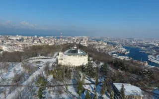 Снежный Севастополь с высоты птичьего полёта (фото)