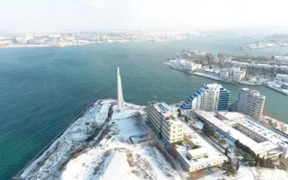 Снежный Севастополь с высоты птичьего полёта (фото)