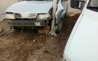 В Севастополе пьяного «дедулю» от страшного ДТП спас столб — фото