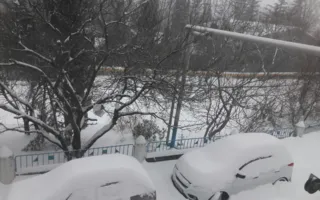 Снегопад вызвал транспортный коллапс на Ялтинской трассе (фото)