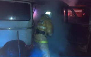 В Бахчисарайском районе Крыма сгорела «Газель» с углём (фото)
