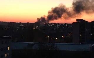 В Симферополе горела птицефабрика «Южная» (фото)
