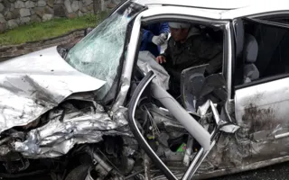 ДТП в Симферополе: две иномарки «всмятку» (фото)