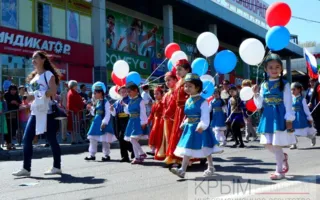 В Симферополе на Первомайскую демонстрацию вышли 25 тысяч человек — фото