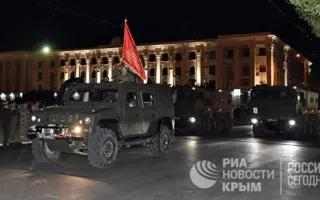 Первая репетиция Парада Победы прошла в Симферополе (фото, видео)