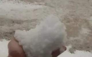 За неделю до лета Крым засыпало снегом и градом (фото, видео)