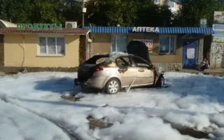 ДТП под Севастополем: в Любимовке дотла сгорела иномарка (фото)