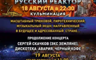 Программа байк-шоу «Русский реактор» в Севастополе