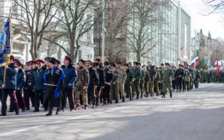 Марш-парад в честь Дня защитника Отечества состоялся в Севастополе